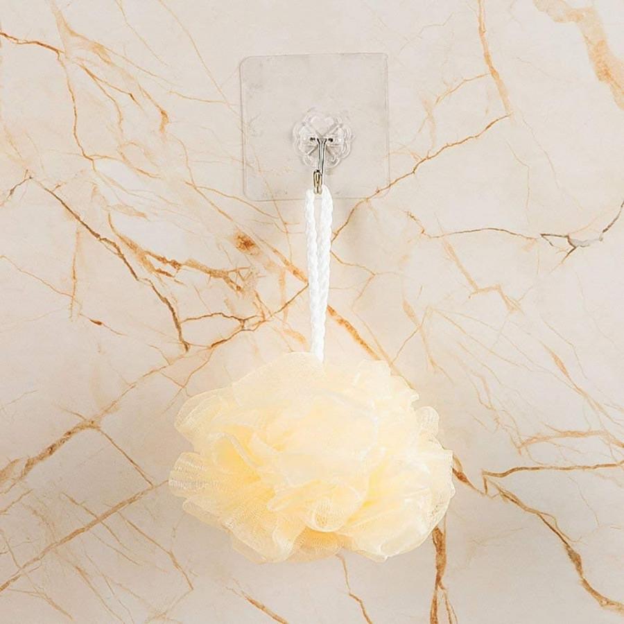 Transparent Self-Adhesive Wall Hooks – Pack of 06 (Heavy-Duty & Reusable)